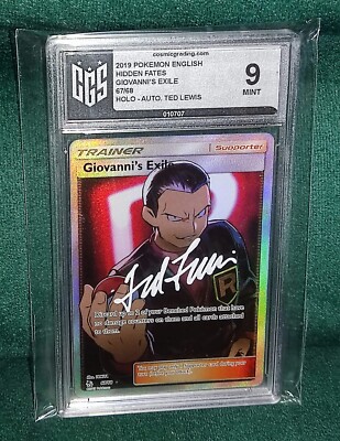 Giovanni's Exile SIGNED BY Ted Lewis - 2019 Pokemon HIF67 MINT