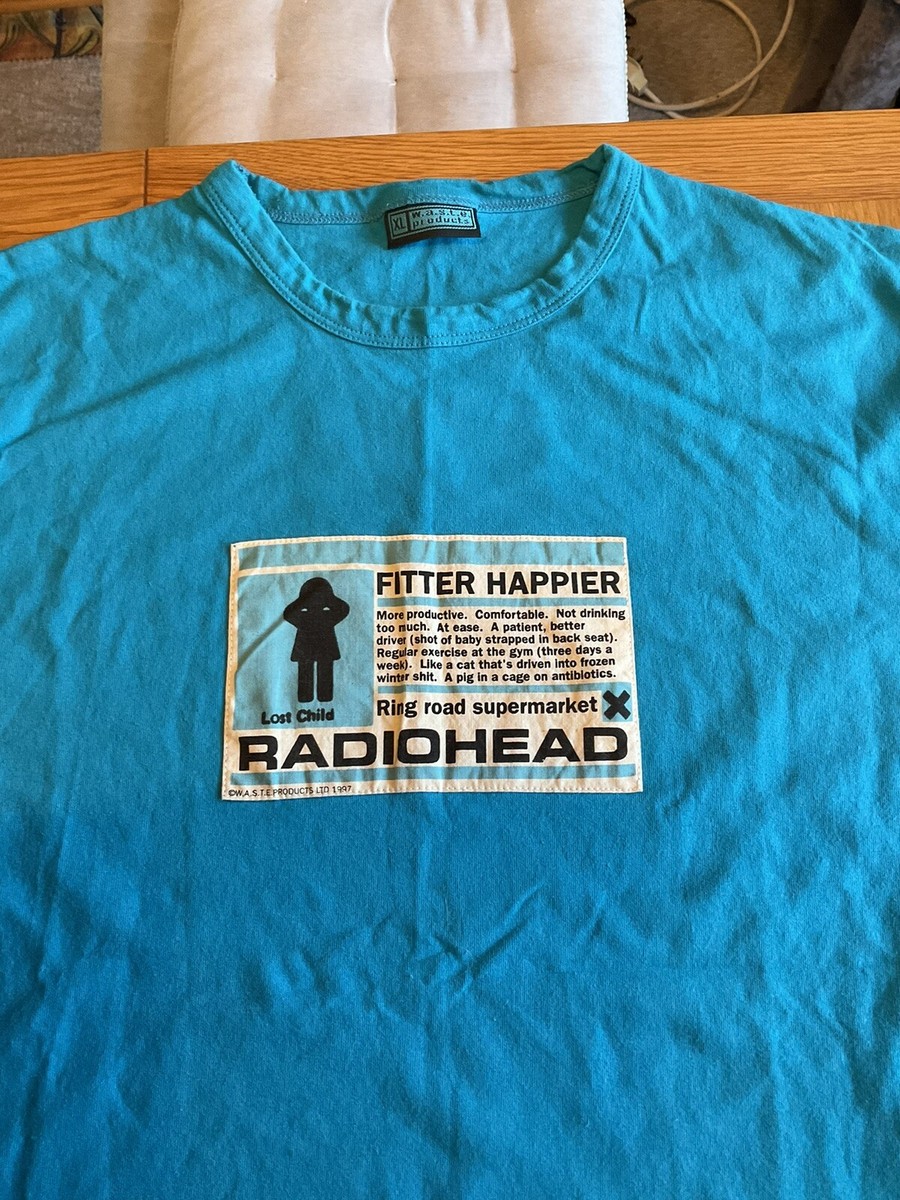 Radiohead Ok Computer 1997 Tour T Shirt unworn Fitter Happier XL