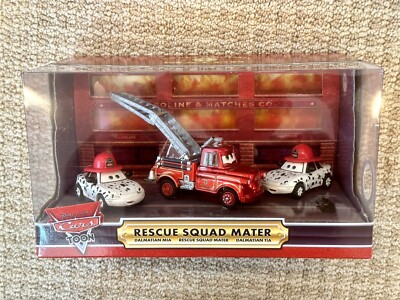 Disney Pixar Cars Rescue Squad Mater, Dalmatian Mia and Tia 3-Pack