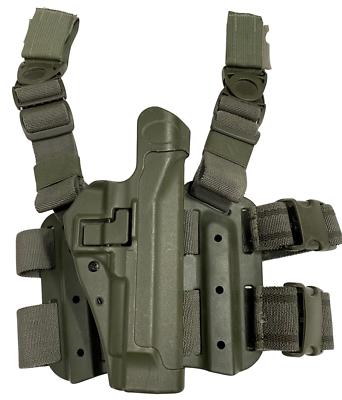 Blackhawk SERPA L2 Tactical Holster OD Green RH Draw | eBay