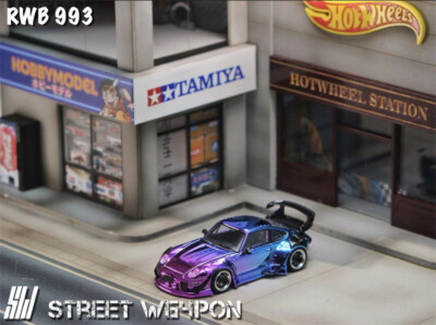 Street Weapon SW 1:64 RWB 993 Chromed Gradient Diecast Model Car