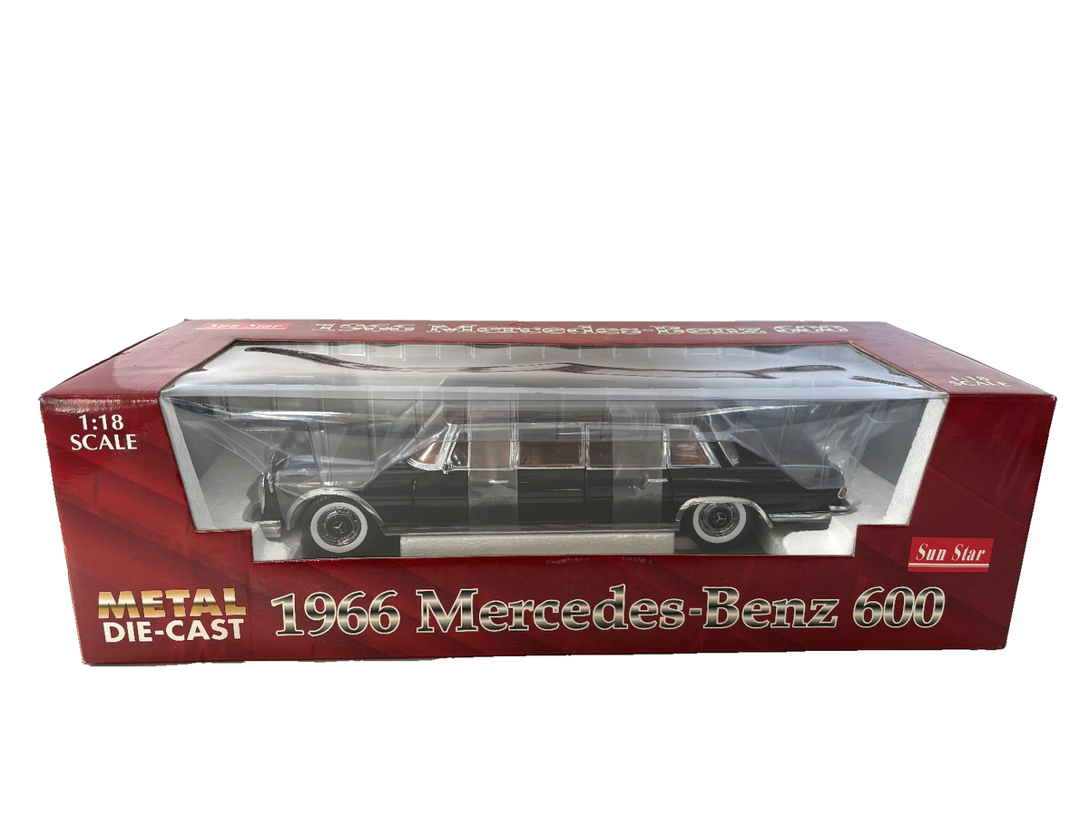 Sun Star 1966 Black Mercedes-Benz 600 Die-Cast 1:18 - NEW In Box
