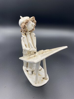 Vintage Dino Bencini Signed 7.5” Figurine Artist painter Italy