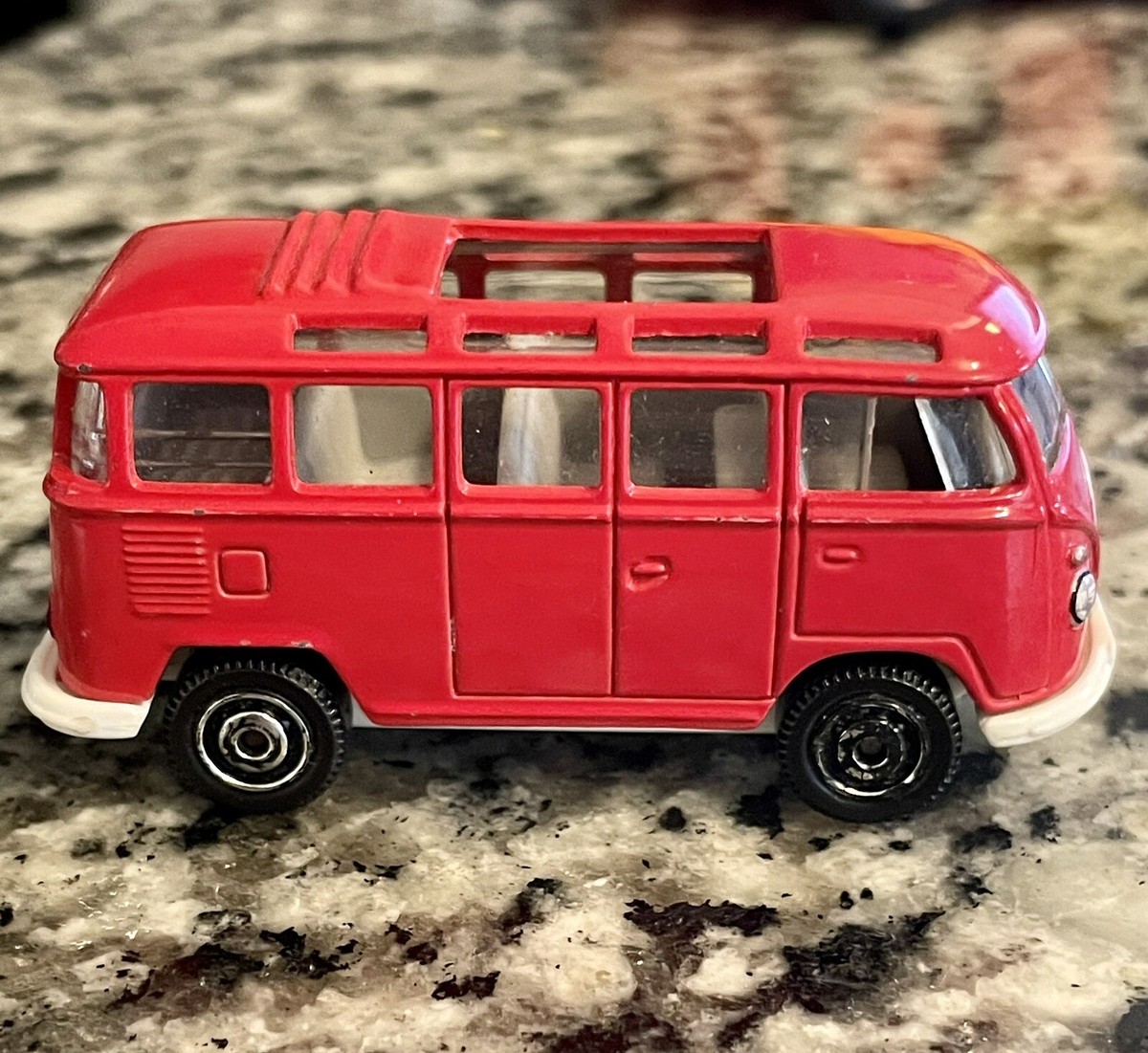 1998 Red V.W. Volkswagen Bus Transporter Matchbox Van Car 60s
