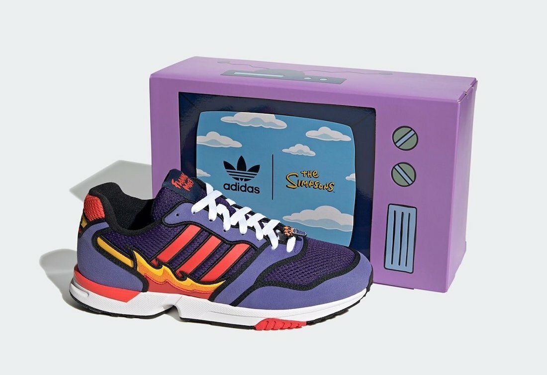 Adidas ZX 1000 The Simpsons Flaming Moes H05790 Fashion Shoes | eBay