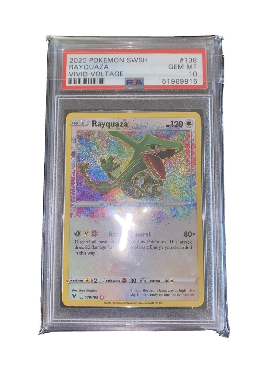 Rayquaza 138/185 PSA 10 GEM MINT - Amazing Rare Pokémon Vivid
