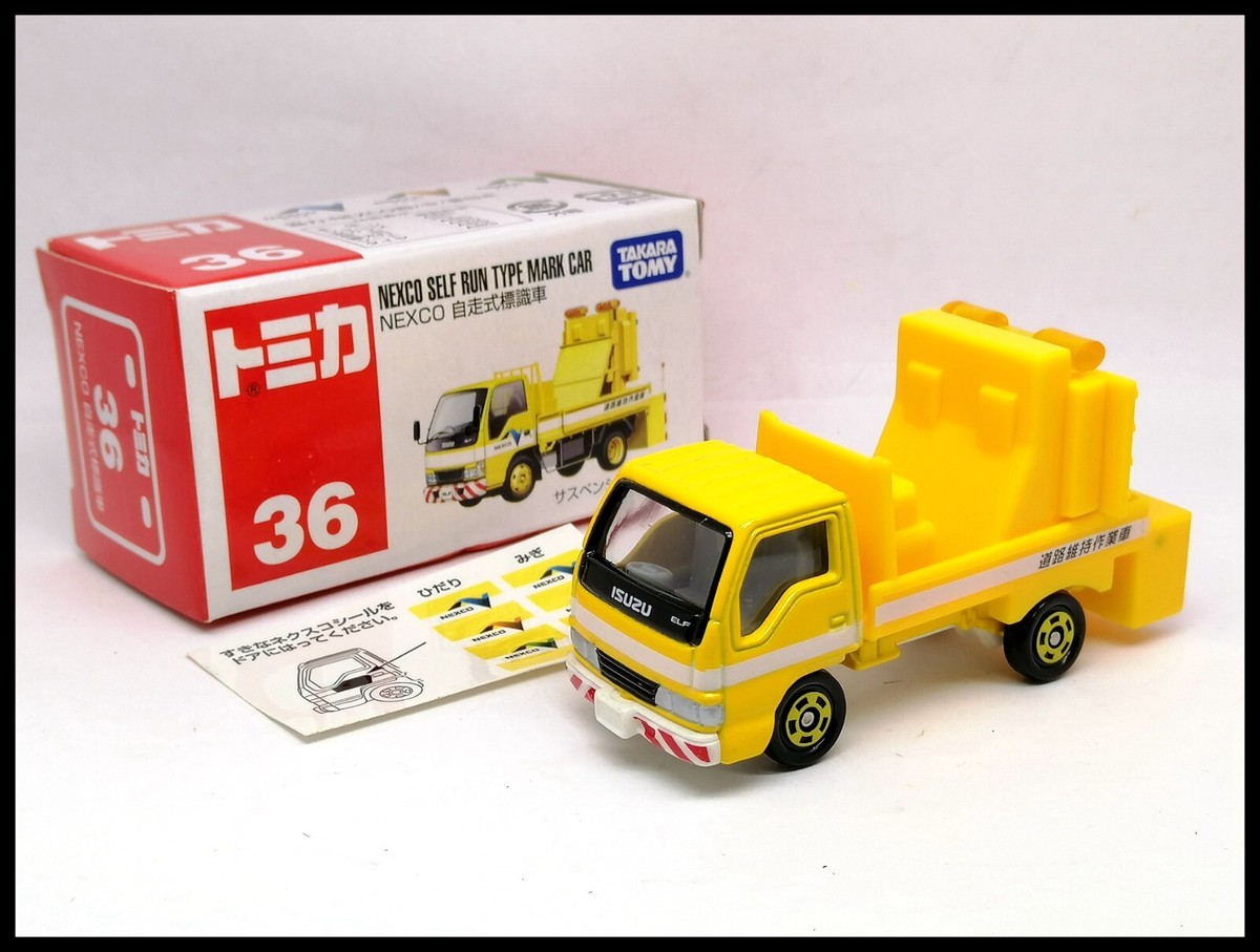 TOMICA 36 Nexco Self Run Type Mark Car ISUZU ELF 1/68 TOMY NEW