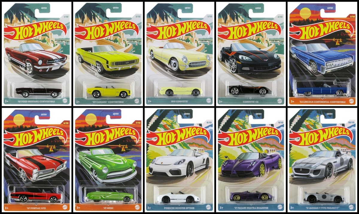 Hot Wheels 2021 Walmart Exclusive Coastal Convertible Assortment
