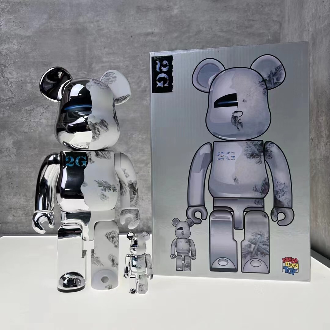 Bearbrick 400%+100% Set Sorayama 2G Building Block Bear Gift Doll