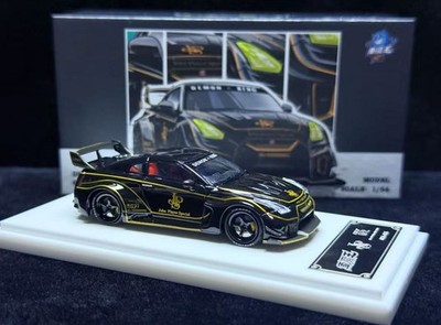 DEMON KING AUTO 1/64 Nissan GT-R 35 RR Black Gold JPS Livery LBWK
