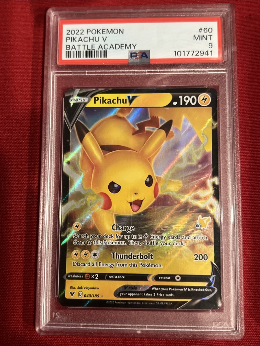 2022 Pokemon PIKACHU V #60 Battle Academy PSA 9 | eBay