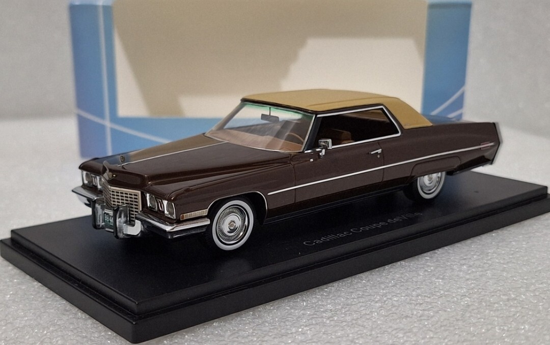 Cadillac Coupe DeVille 2-Door 1972 Met Brown 1:43 Neo 44414