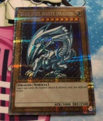 Yu-Gi-Oh BLUE EYES WHITE DRAGON Prismatic Secret Rare ANIMATION