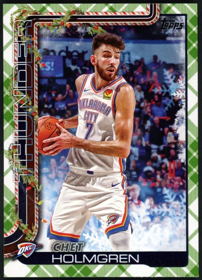 2025-26 Topps Holiday Chet Holmgren #H93 Plaid Parallel | eBay