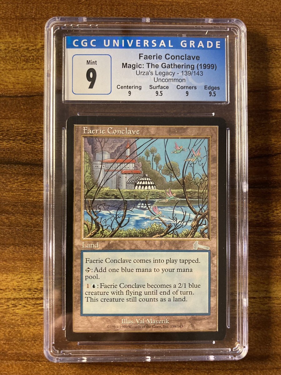 MTG✨FAERIE CONCLAVE✨Urza's Legacy CGC QUAD 9's++ MINT 1999