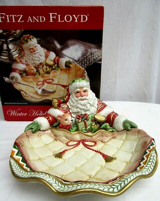 FITZ & FLOYD..WINTER HOLIDAY..SANTA..CHRISTMAS..SERVING..PLATTER