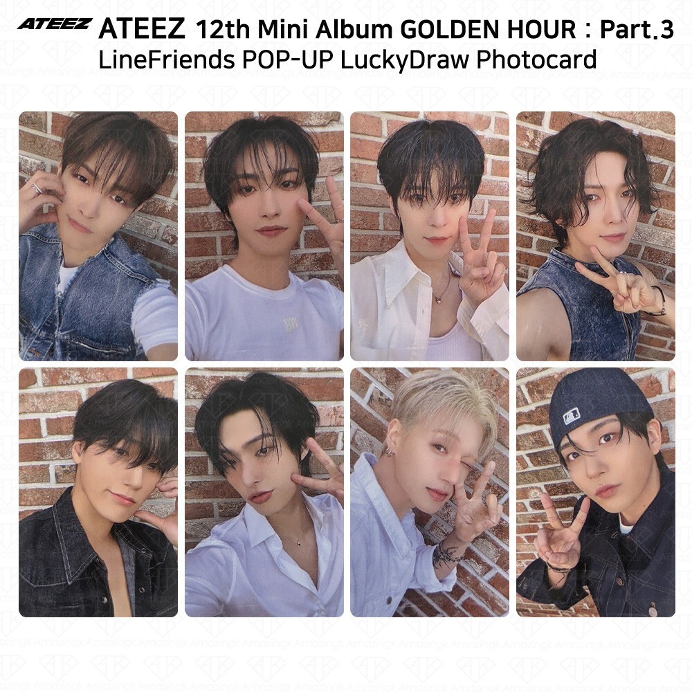 ATEEZ 12th Mini Golden Hour Part.3 Line Friends POP-UP Luckydraw