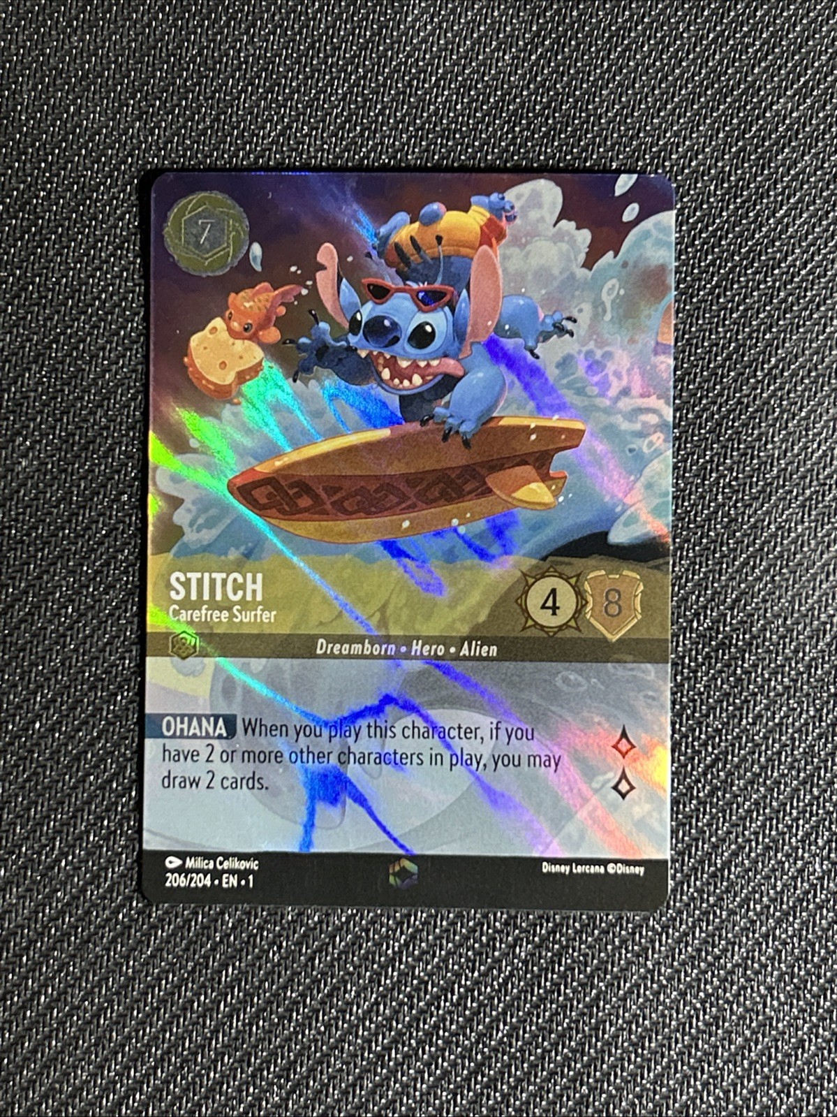 Stitch - Carefree Surfer 2023 The First Chapter #206/204 Enchanted