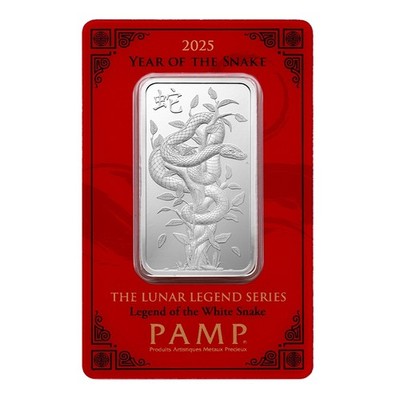 2025 Pamp Suisse 1 oz 999 Fine Silver Bar Year Of The Snake Lunar