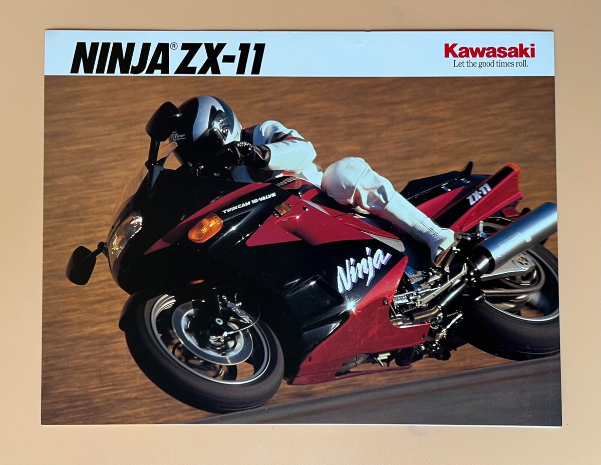 1991 Kawasaki ZX1100-C2 4-page fold-out brochure-literature ZX-11