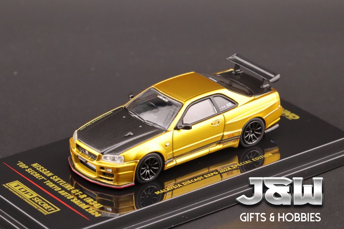 Inno64 Nissan GT-R R34 Gold Top Secret MDX EXPO 2024 Tokyo Auto