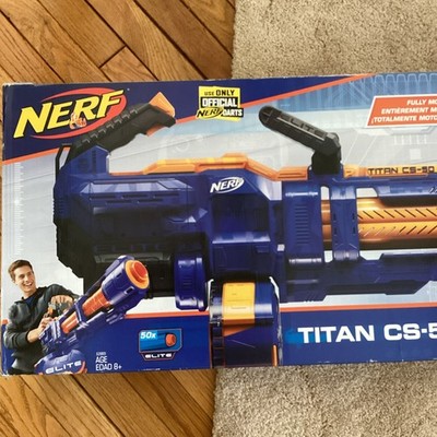 Nerf Elite Titan CS-50 50-Dart Fully Motorized Toy Blaster New