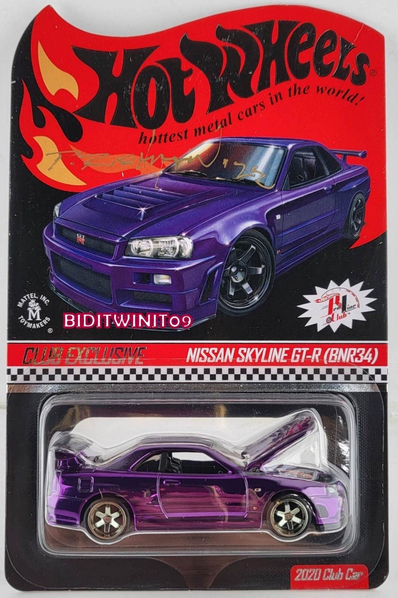 HOT WHEELS RLC NISSAN SKYLINE GT-R (BNR34) SIGNED PHIL RIEHLMAN W+