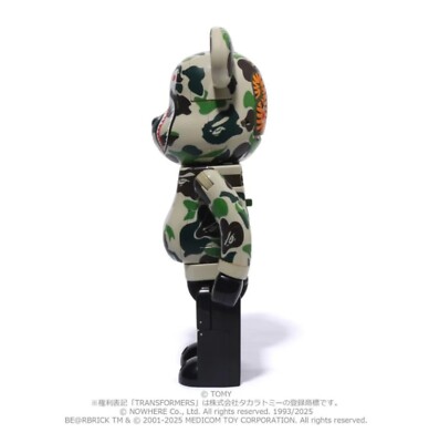BAPE X TRANSFORMERS X BE@RBRICK ABC CAMO SHARK CONVOY 400% Medicom