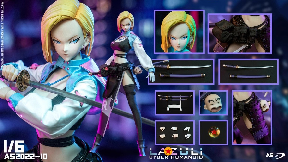 ASTOYS 1/6 Cyberpunk Dragon Ball Android 18 Action Figure Model In