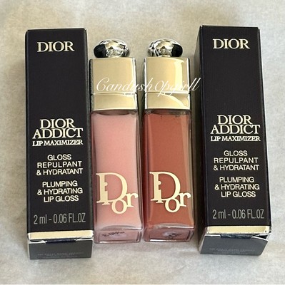 2x DIOR Addict Lip Maximizer Lip Gloss Mini 2ml Each 001 PINK And