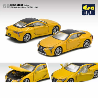 2022 Lexus LC500 1:64 Scale Diecast Model Flare Yellow Limited by