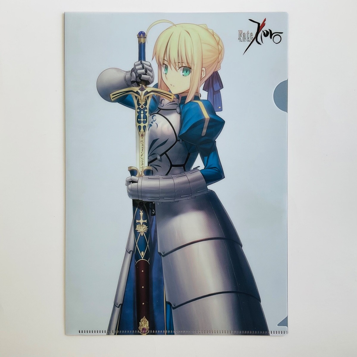 Fate/Zero Artoria Pendragon Saber Mini Clear File Folder Rare