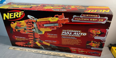 NEW In Box!! NEVER USED NERF NStrike Vulcan Belt Fed EBF-25 Dart