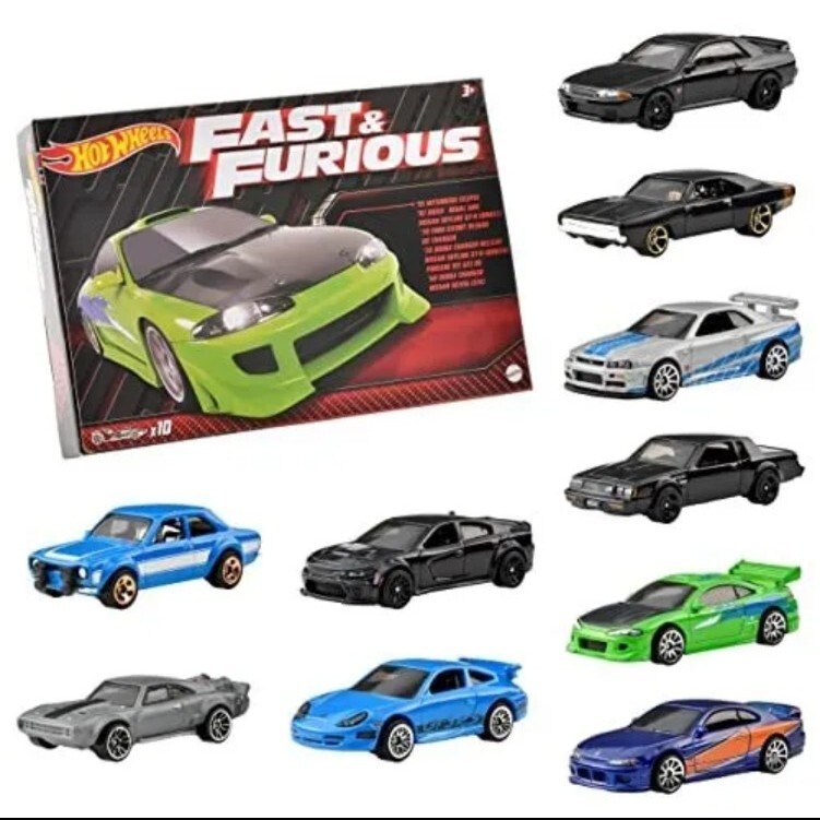 Hot Wheels Fast & Furious 2023 10 Pack Exclusive Skyline & Dodge