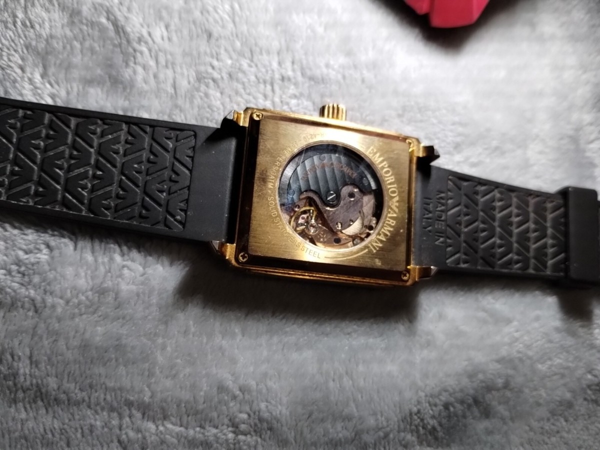 Emporio Armani Meccanico mens square watch | eBay