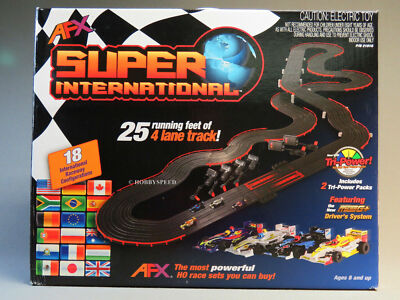 AFX TOMY HO SLOTCAR SUPER INTERNATIONAL 4 LANE RACE CAR SET MEGA G
