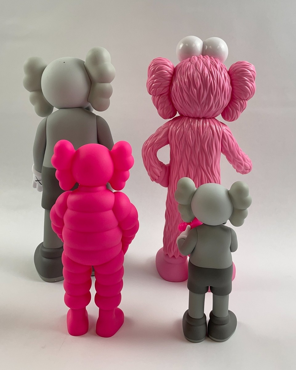 KAWS Family Vinyl Figure Grey Pink Open Edition Set | eBay