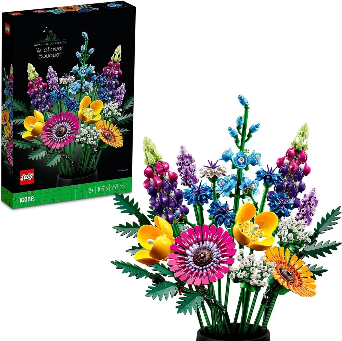 LEGO Wildflower Bouquet 10313 Building Kit 939 Pieces Flower