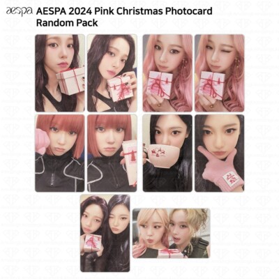 Aespa 2024 Pink Christmas Photocard Random Pack Karina Winter