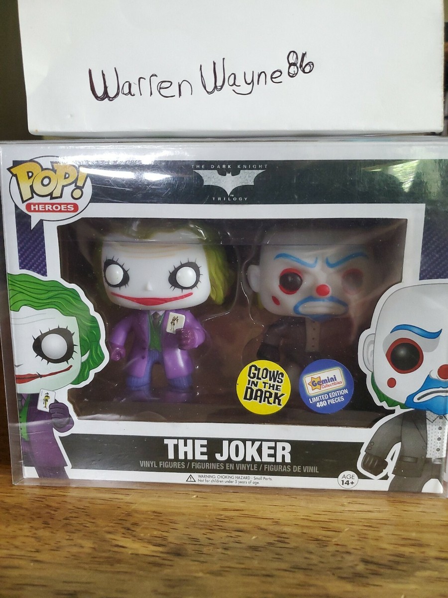 Funko Pop! The Joker & Bank Robber 2 Pack GITD Gemini LE 480 Pcs w