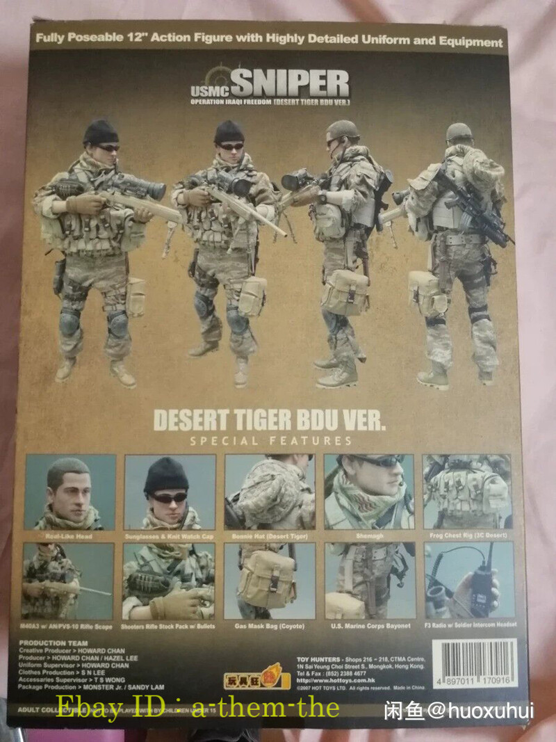 Hot Toys U.s. Forces Usmc SNIPER Military Model Action Figure Toys