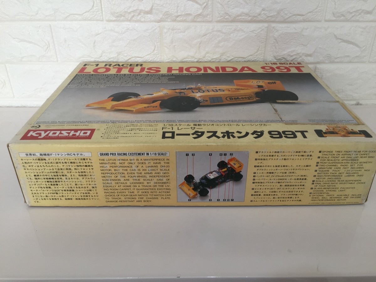 OLD! Very! very Rare Kyosho LOTUS HONDA 99T 1/18 RC F1 Racer from