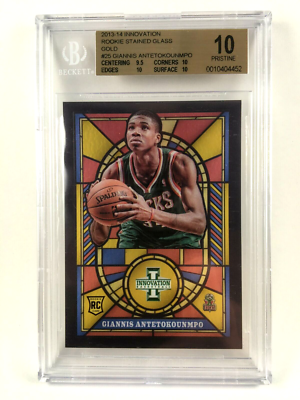 POP 1 BGS 10 GIANNIS ANTETOKOUNMPO 2013 Innovation ROOKIE STAINED