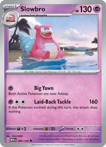 TCCG 9.5 PSA 10 Eq Slowbro R 20/78 SV1v Scarlet & Violet EX
