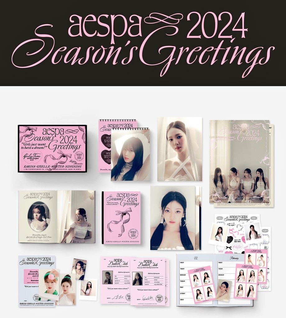 AESPA SEASON'S GREETING SSGT 2024 PHOTOCARD POLAROID POSTER 4CUT