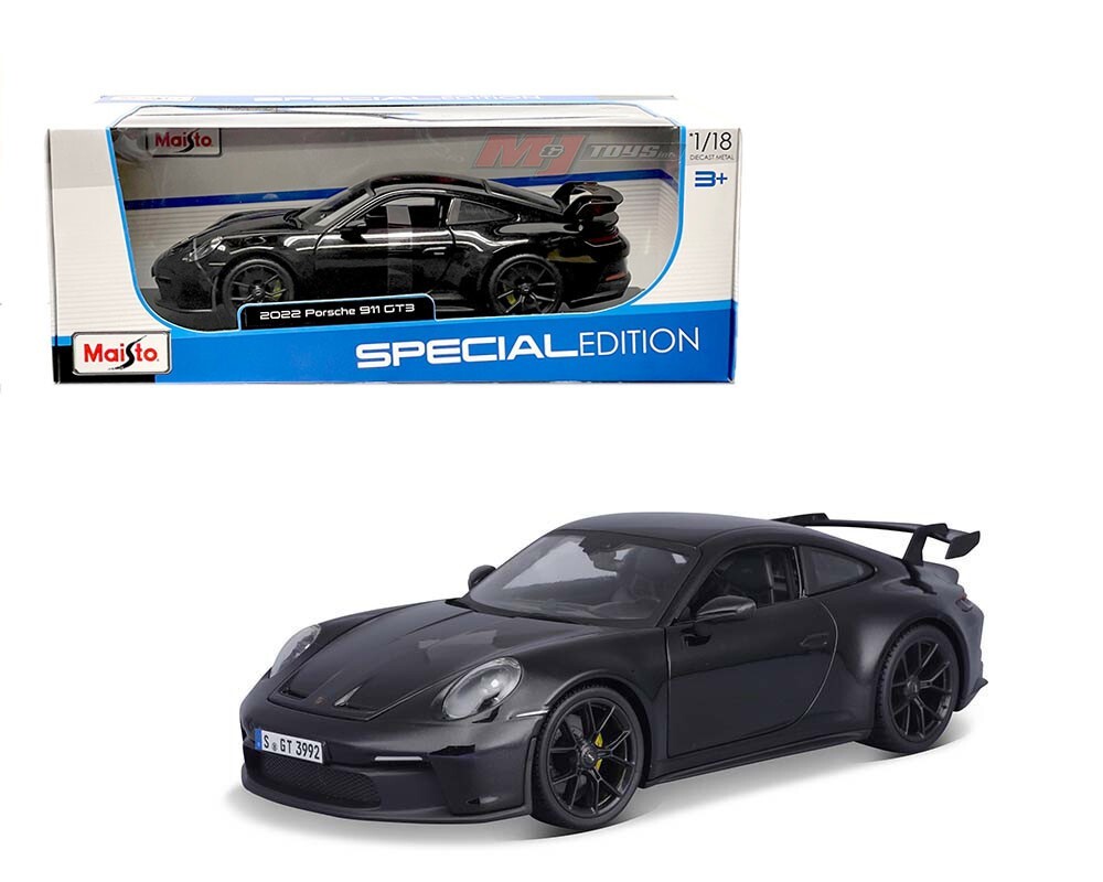 Maisto 1:18 Special Edition 2022 Porsche 911 GT 3 Black Diecast
