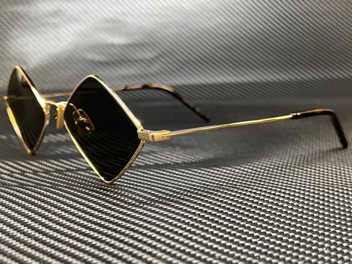 SAINT LAURENT SL 302 Lisa 004 Gold Square Unisex 55 mm Sunglasses