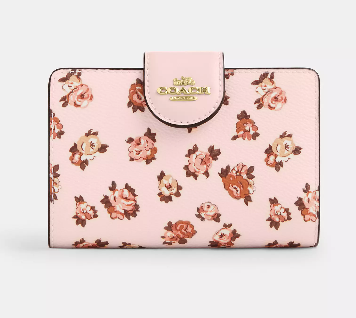 NWT Coach Medium Corner Zip Wallet With Rosette Print CZ343 | eBay