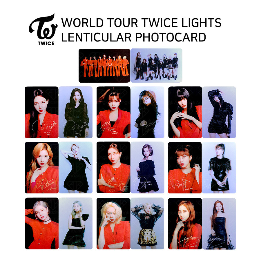 TWICE WORLD TOUR 2019 TWICE LIGHTS LENTICULAR PHOTOCARD MEMBER SET