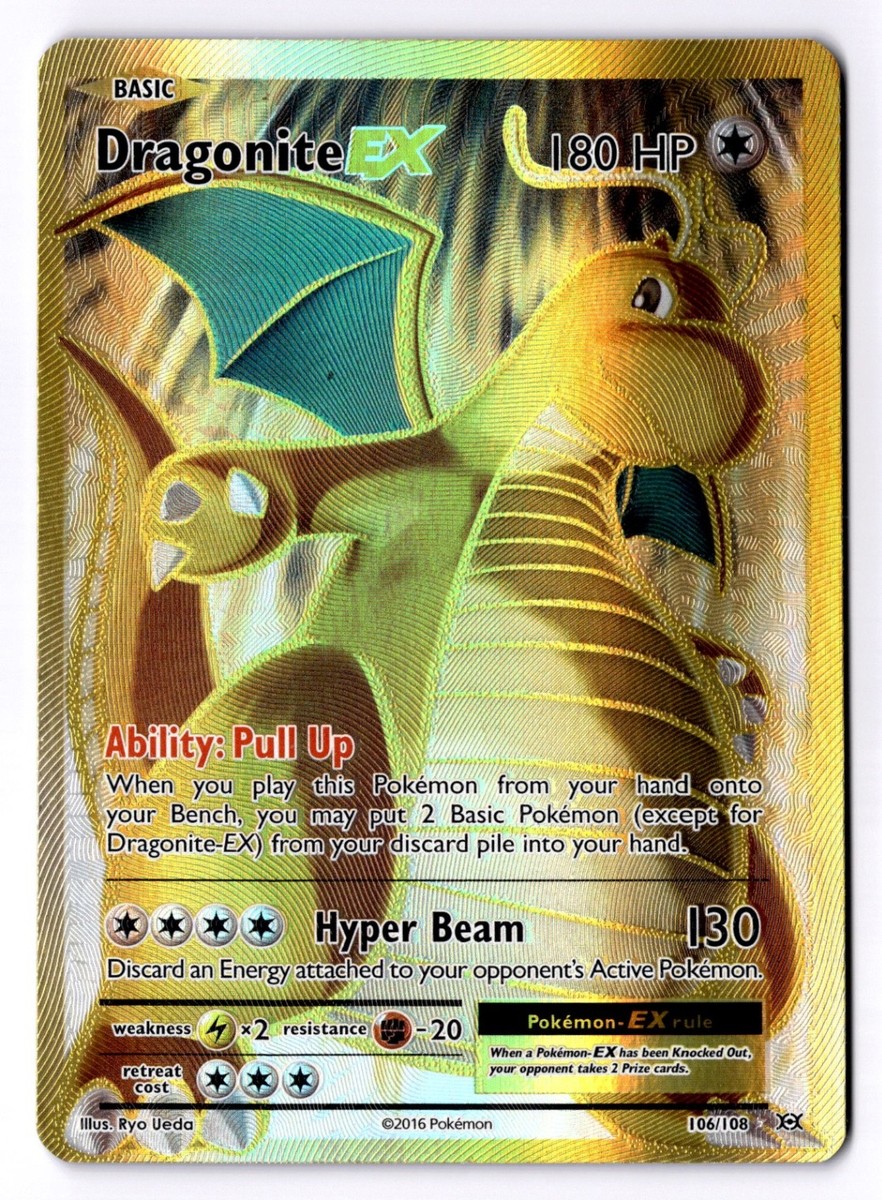 Dragonite EX (Full Art) Ultra Rare XY - Evolutions 106/108 LP | eBay